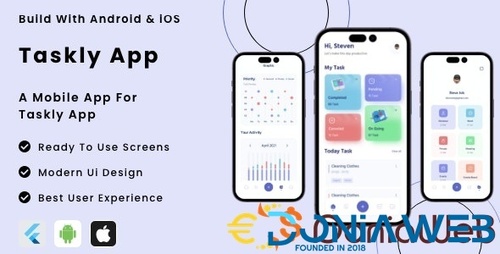 More information about "Taskly App - Flutter Mobile App Template"