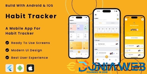 Habit Tracker App - Flutter Mobile App Template