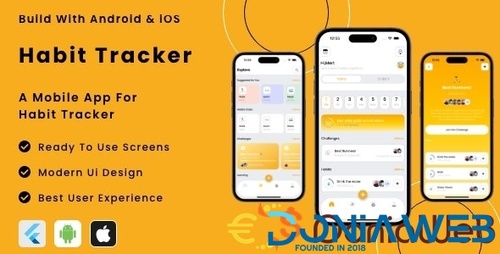 More information about "Habit Tracker App - Flutter Mobile App Template"