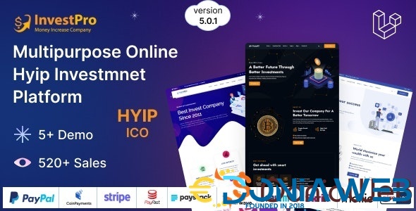 Hyip InvestPro – Advance HYIP & ICO Investment Wallet & Banking Platform