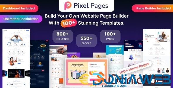 PixelPages - SAAS Application Website Builder for HTML Template