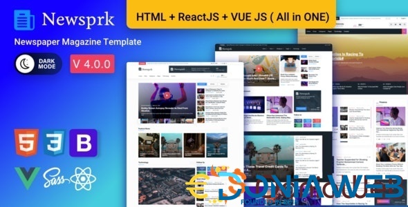 Newsprk - React Blog Magazine Template