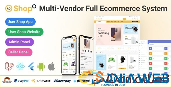 Shopo eCommerce - Multivendor eCommerce Flutter App with Admin Panel & Website