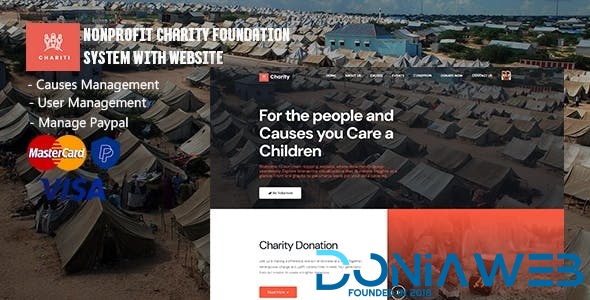 Charity – Nonprofit Charity Foundation System with Website