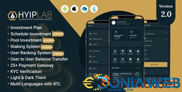 HYIPLab - Cross Platform Mobile Application