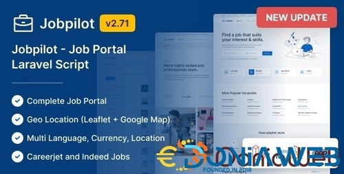 More information about "Jobpilot - Job Portal Laravel Script"