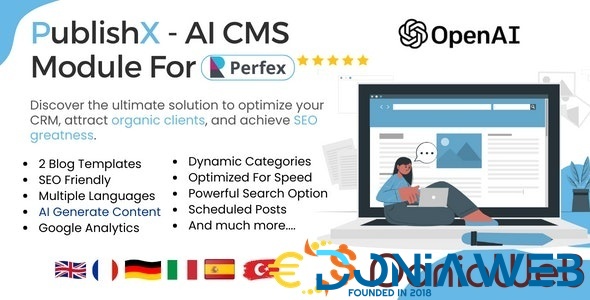 PublishX - AI Powered CMS For Perfex CRM