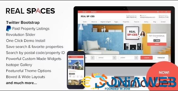 Real Spaces - WordPress Properties Directory Theme