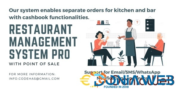 Restaurant POS Pro - Restaurant management system with kitchen and bar display