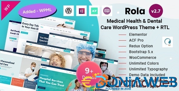 Rola - Medical Health & Dental Care Elementor WordPress Theme