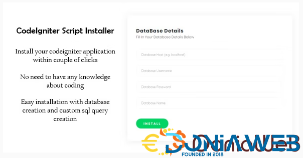 CodeIgniter Script Installer