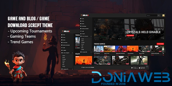 ninjax – Game and Blog / Game Download script Theme