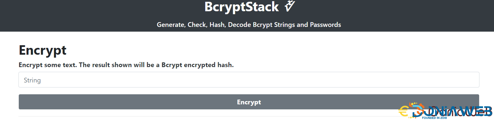 BcryptStack | Generate, Check, Hash, Decode Bcrypt Strings and Passwords