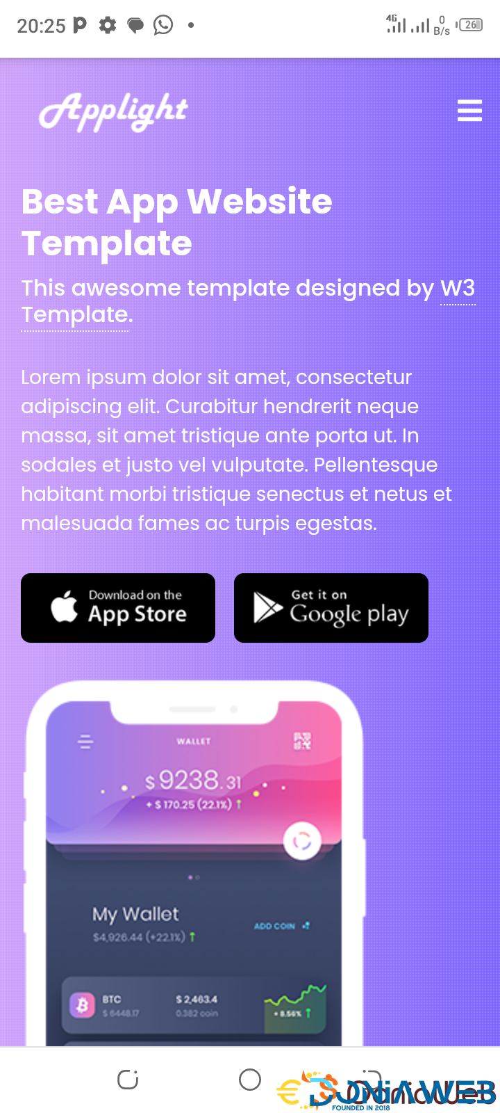 Applight - App Landing Page