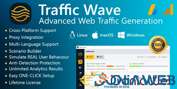 Traffic Wave | Advanced Cross-Platform Web Traffic Generation Bot