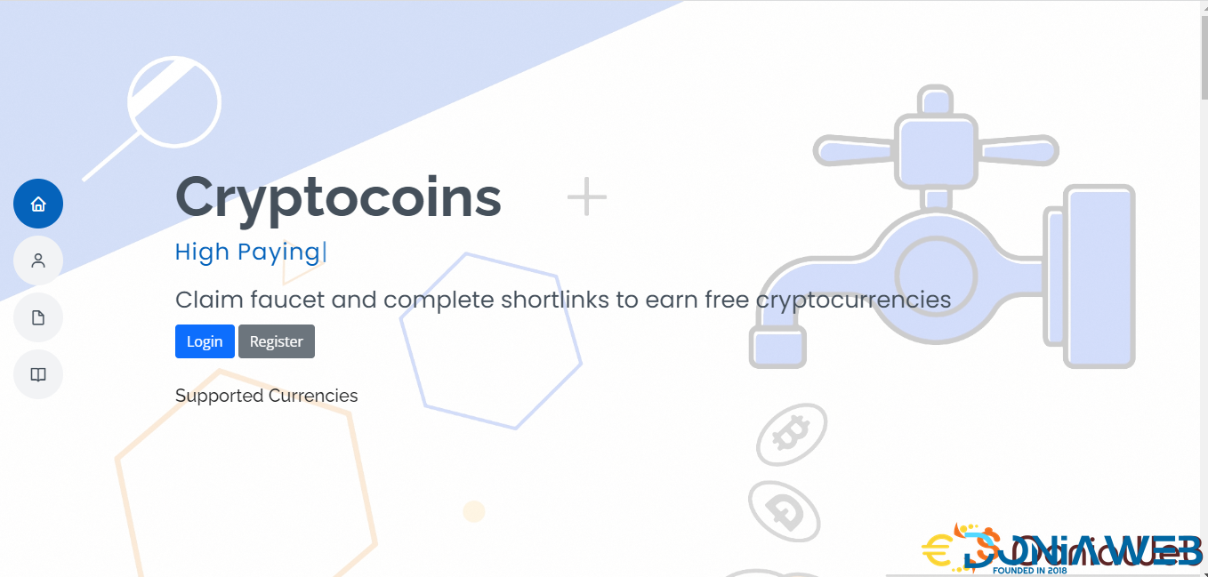 Cryptocoins - Claim faucet and complete shortlinks