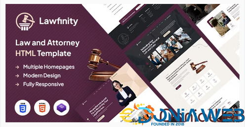 More information about "Lawfinity | Law and Attorney HTML Template"