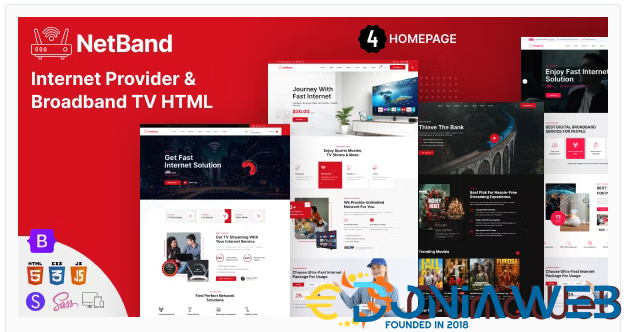 NetBand - Internet Provider and Broadband TV HTML Template