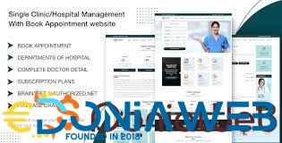 Single Clinic/Hospital Management With Book Appointment website