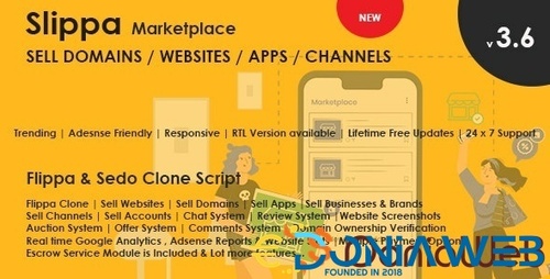 More information about "Slippa - Domains,Website ,App & Social Media Marketplace PHP Script"