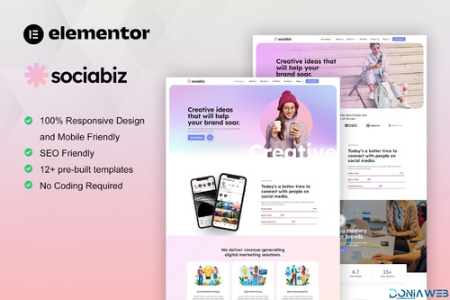 More information about "SociaBiz - Digital Marketing Agency Elementor Pro Template Kit"