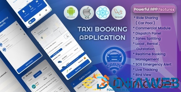 Cab2u - Taxi Solution Android & IOS + Admin Panel + Dispatch Panel