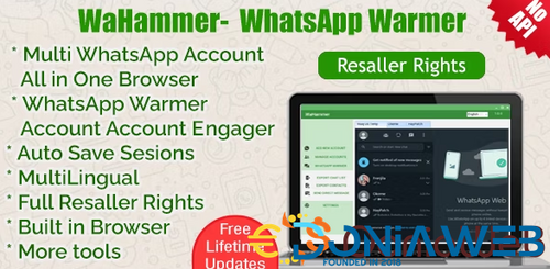 More information about "WAHammer - Multi WhatsApp account Browser + WhatsApp Warmer / Account engager (Full Resaller)"