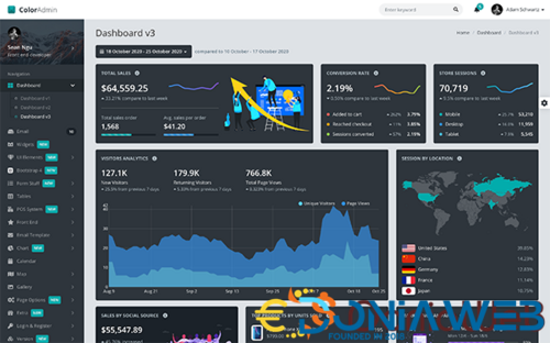 More information about "Color Admin - 6 Admin Template + 5 Frontend"