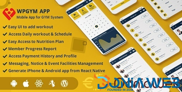 WPGYM App – Mobile App for Wordpress Gym System