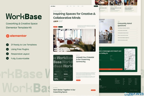 More information about "WorkBase - Coworking & Creative Space Elementor Template Kit"