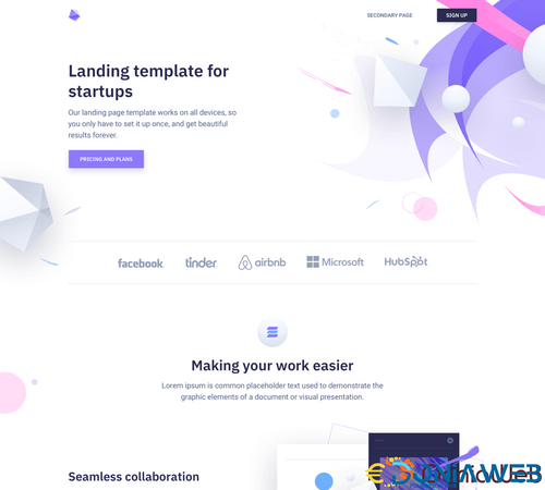 More information about "Abstract - Landing Page Template For Startups"