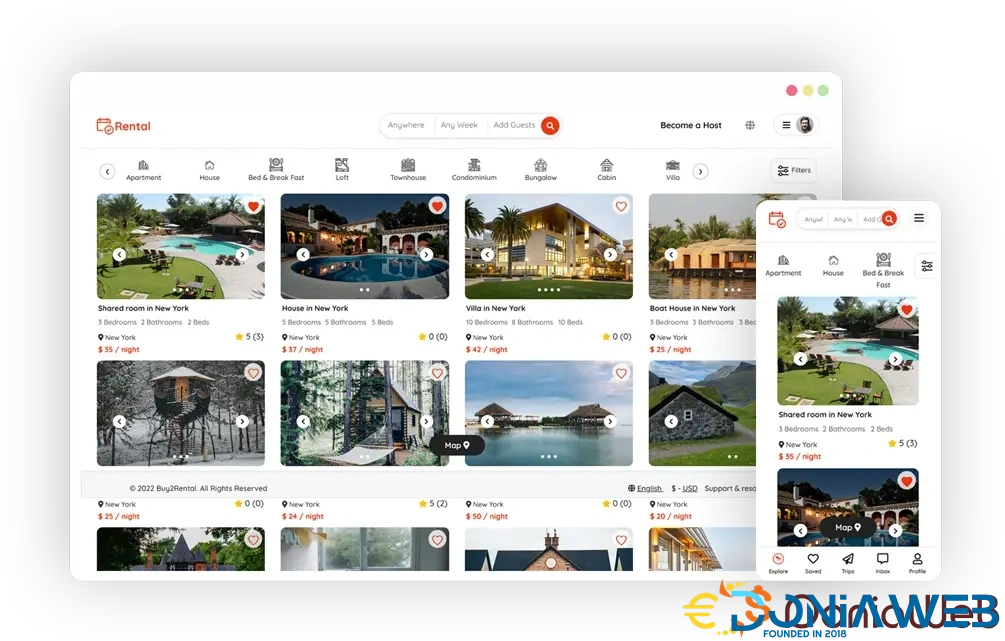 Buy2Rental - Airbnb Clone script | Package BUSINESS PRO