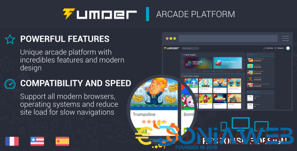 Tumder - Responsive Arcade Script | JavaScript