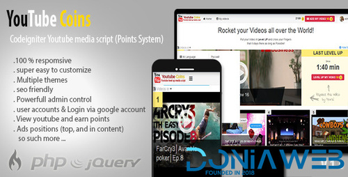 More information about "YouTube Coins - (Media Script + Points System)"