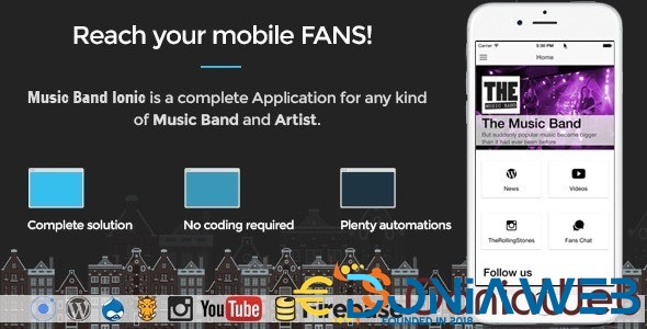 Music Band Ionic 3 - Full Application