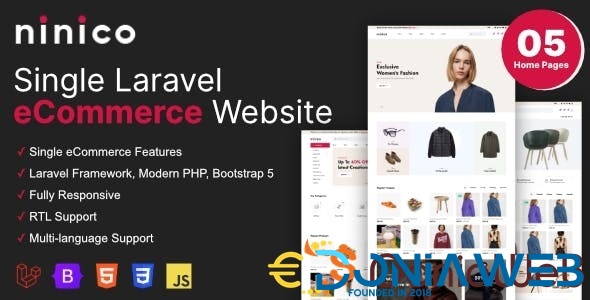 Ninico - Minimal Laravel eCommerce Shop