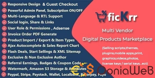 More information about "ficKrr - Multivendor Digital Marketplace With Subscription"