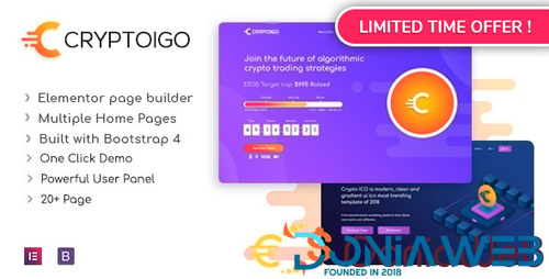 More information about "Cryptoigo - Cryptocurrency WordPress Theme With Elementor Page Builder"