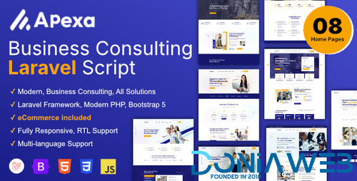 More information about "Apexa - Multi-Purpose Business Consulting Laravel Script"