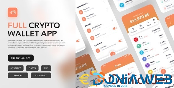 Flutter - Ultimate Crypto Wallet Solution: Fully Functional Mobile App with Admin Panel