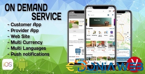 More information about "On Demand Service Solution | 4 Apps | Customer+Provider+Admin Panel+WebSite | Flutter (iOS+Android)"