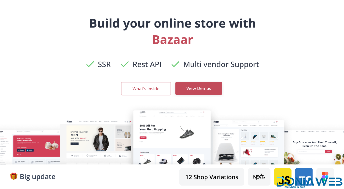 Bazaar Pro - Multipurpose Next.js Ecommerce Template ( Material UI Template )