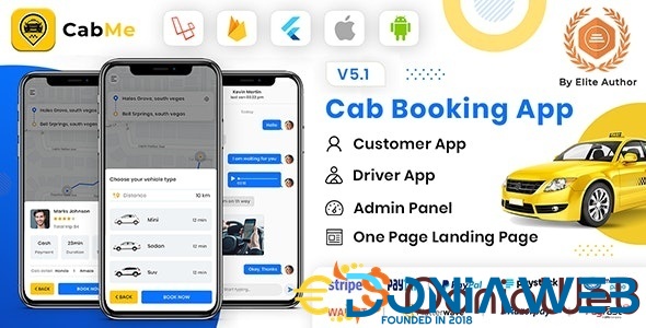 CabME - Flutter Complete Taxi app | Taxi Booking Solution