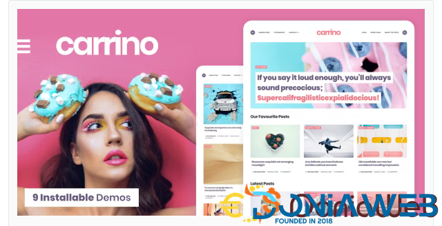 Carrino - An Exciting Gutenberg Blog Theme