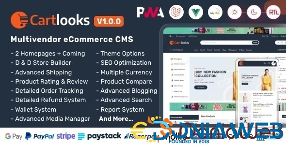 CartLooks | Laravel & VueJS Powered Multivendor Ecommerce CMS with PWA Nulled