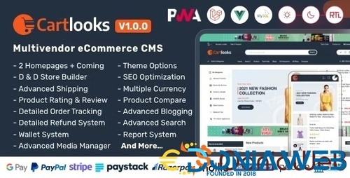 More information about "CartLooks | Laravel & VueJS Powered Multivendor Ecommerce CMS with PWA Nulled"