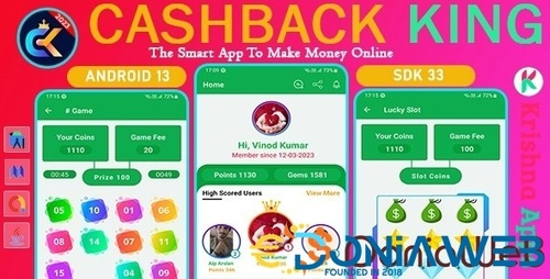 More information about "CashBack King – Web Visit, App Install, Captcha Game, Casino Betting Earning App With Admin Panel"