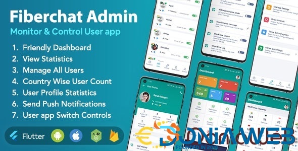 Fiberchat ADMIN App | Android & iOS | Control & Monitor Fiberchat User Whatsapp Clone App