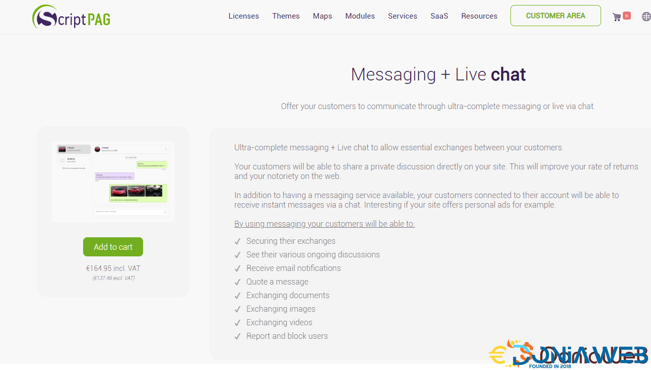 Module script pag "Messaging + Live chat"