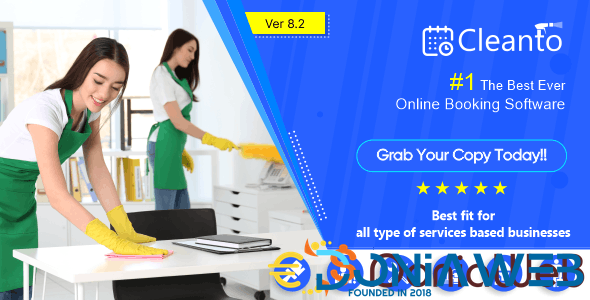 Online bookings management system for maid services and cleaning companies - Cleanto